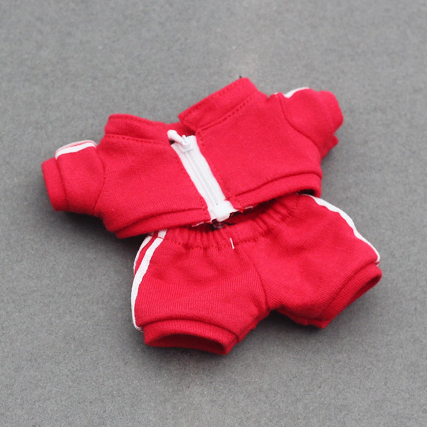 Sporty Tracksuit for Labubu Doll – 2PCS Athletic Outfit Set with Hoodie and Pants, Casual Sport Clothes for 6-7 inch Dolls