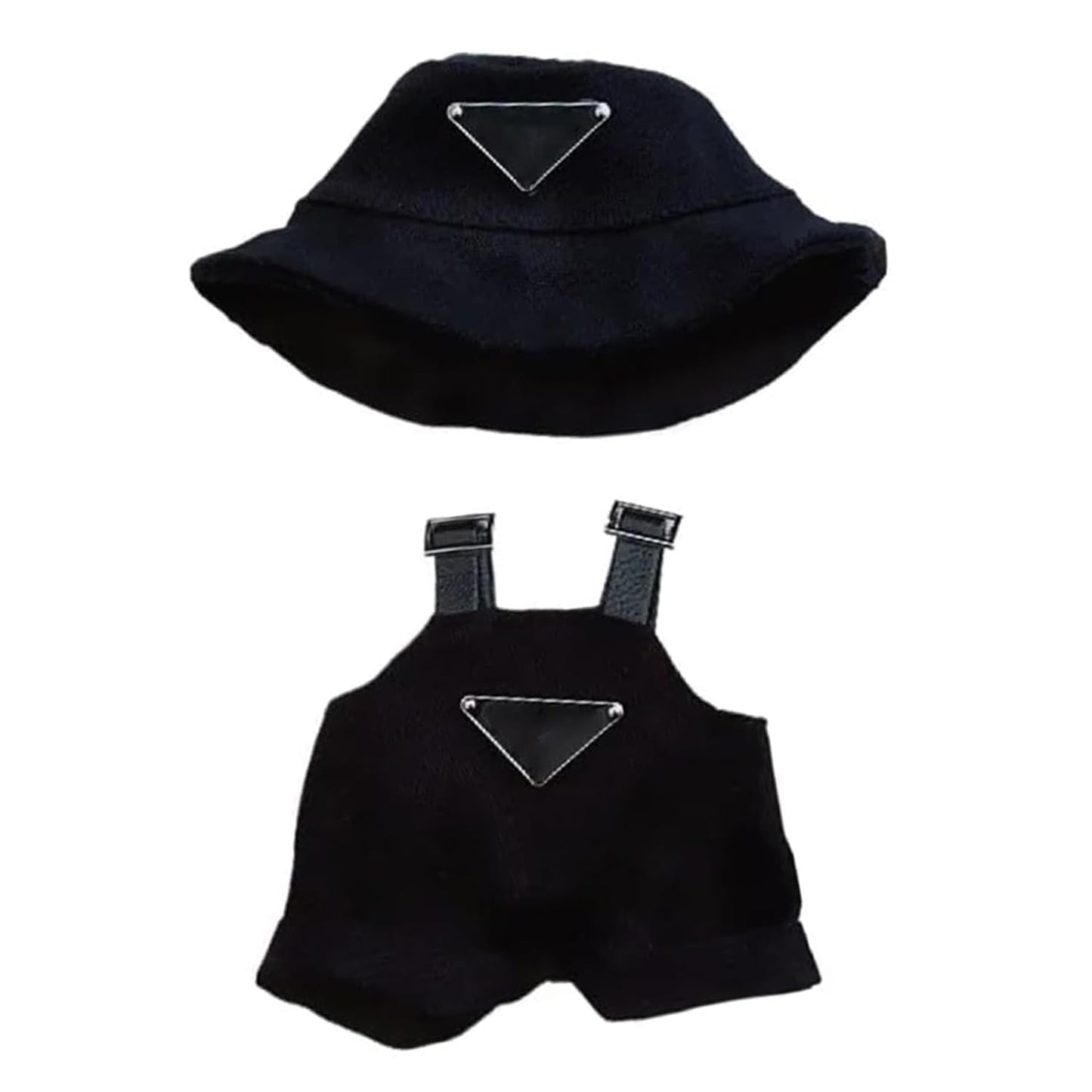 Labubu Doll Clothes Set for 17cm Labubu Figures – Cute Hat & Overalls Outfit | Stylish Labubu Accessories for Dress-Up, Photography & Collectors