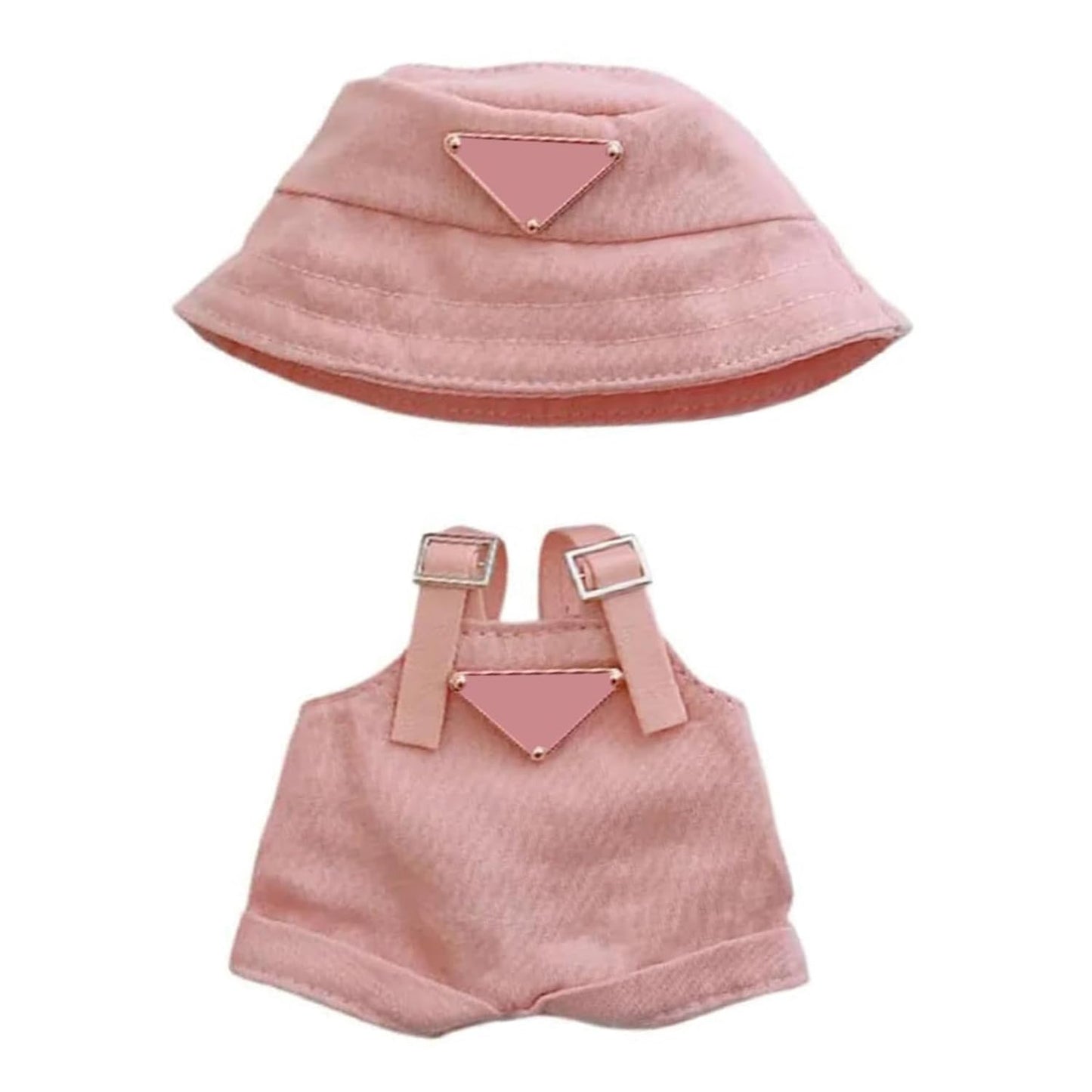 Labubu Doll Clothes Set for 17cm Labubu Figures – Cute Hat & Overalls Outfit | Stylish Labubu Accessories for Dress-Up, Photography & Collectors