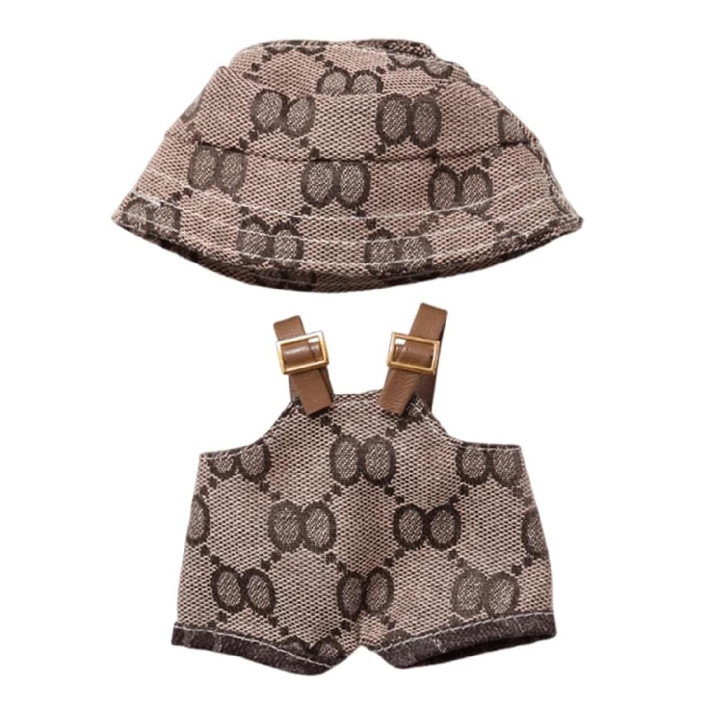 Labubu Doll Clothes Set for 17cm Labubu Figures – Cute Hat & Overalls Outfit | Stylish Labubu Accessories for Dress-Up, Photography & Collectors