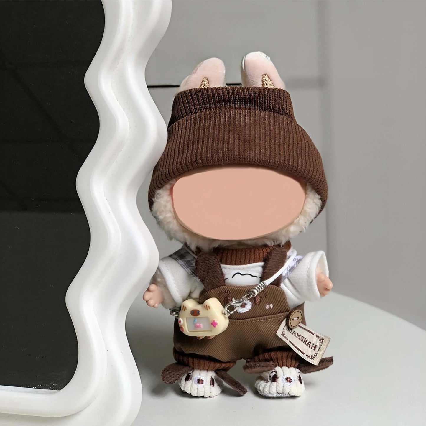🧸 6-Piece Labubu Clothes Set – T-Shirt, Overalls, Hat, Camera, Glasses & Shoes | 17cm Labubu Doll Outfit Accessories (No Doll Included)