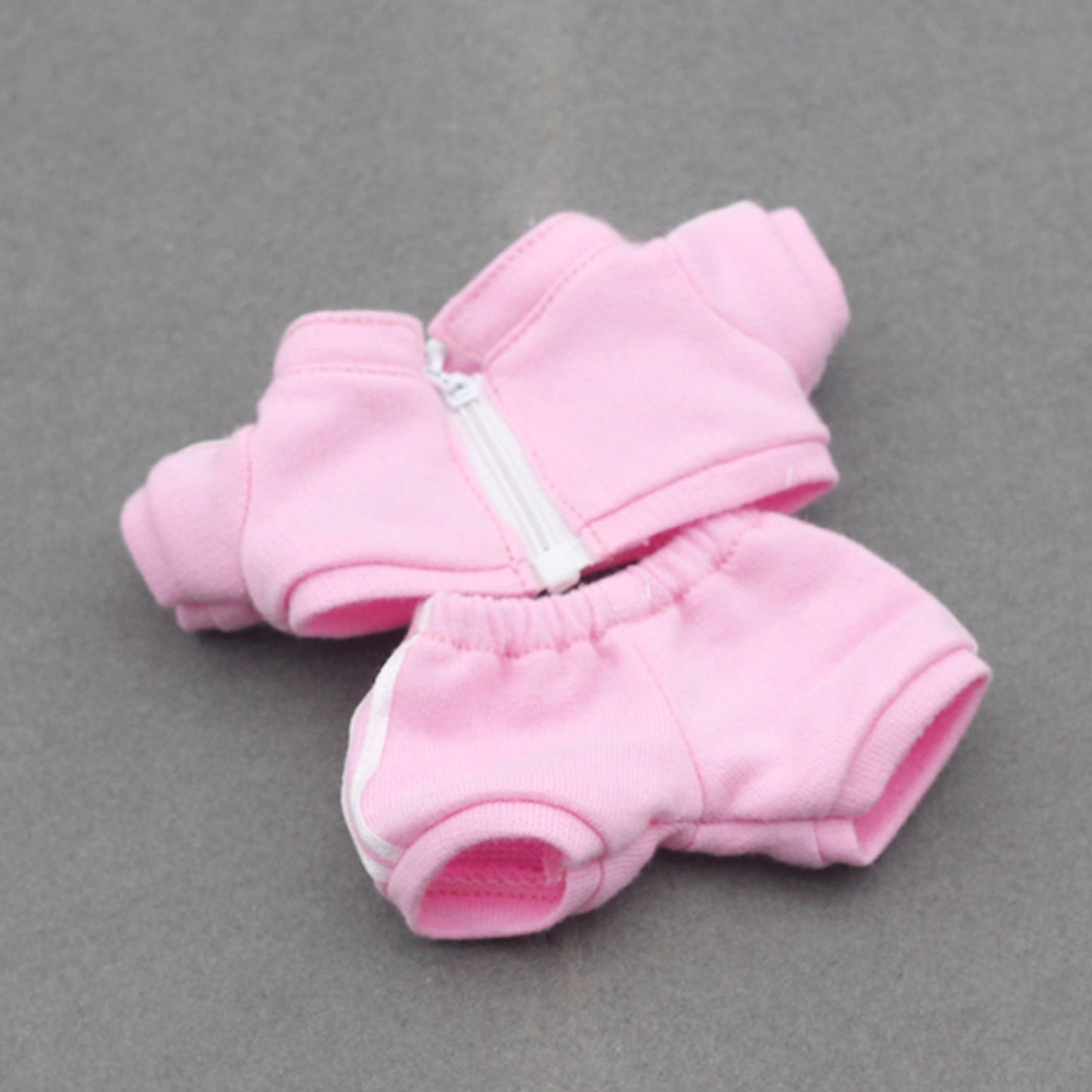 Sporty Tracksuit for Labubu Doll – 2PCS Athletic Outfit Set with Hoodie and Pants, Casual Sport Clothes for 6-7 inch Dolls