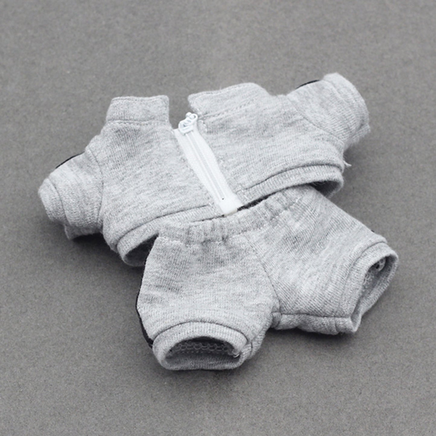 Sporty Tracksuit for Labubu Doll – 2PCS Athletic Outfit Set with Hoodie and Pants, Casual Sport Clothes for 6-7 inch Dolls
