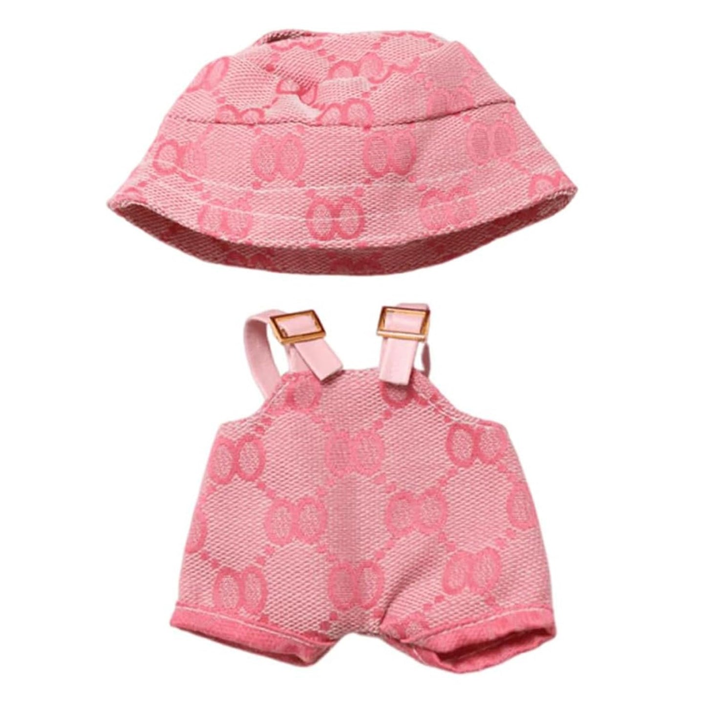 Labubu Doll Clothes Set for 17cm Labubu Figures – Cute Hat & Overalls Outfit | Stylish Labubu Accessories for Dress-Up, Photography & Collectors