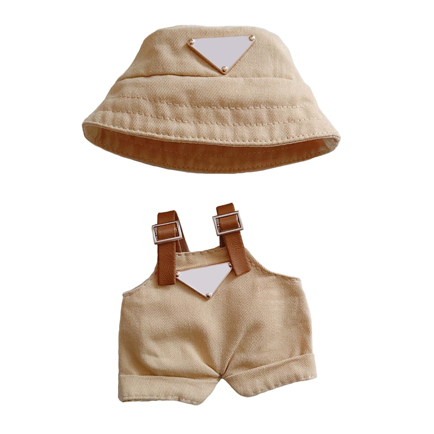 Labubu Doll Clothes Set for 17cm Labubu Figures – Cute Hat & Overalls Outfit | Stylish Labubu Accessories for Dress-Up, Photography & Collectors