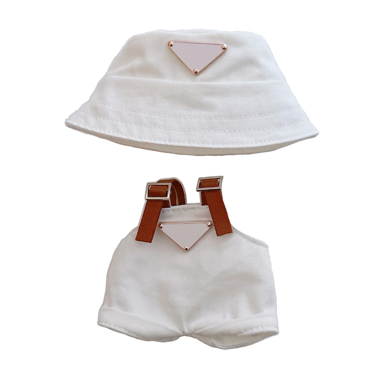 Labubu Doll Clothes Set for 17cm Labubu Figures – Cute Hat & Overalls Outfit | Stylish Labubu Accessories for Dress-Up, Photography & Collectors